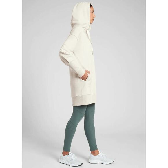 Athleta Mala Hoodie Dress, Light Oatmeal Heather SIZE S - Picture 3 of 13